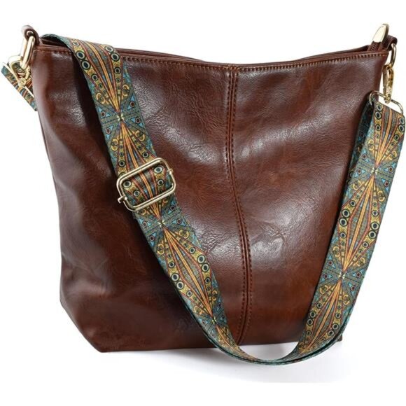 Hobo Bags Vegan Leather for Women Coffee